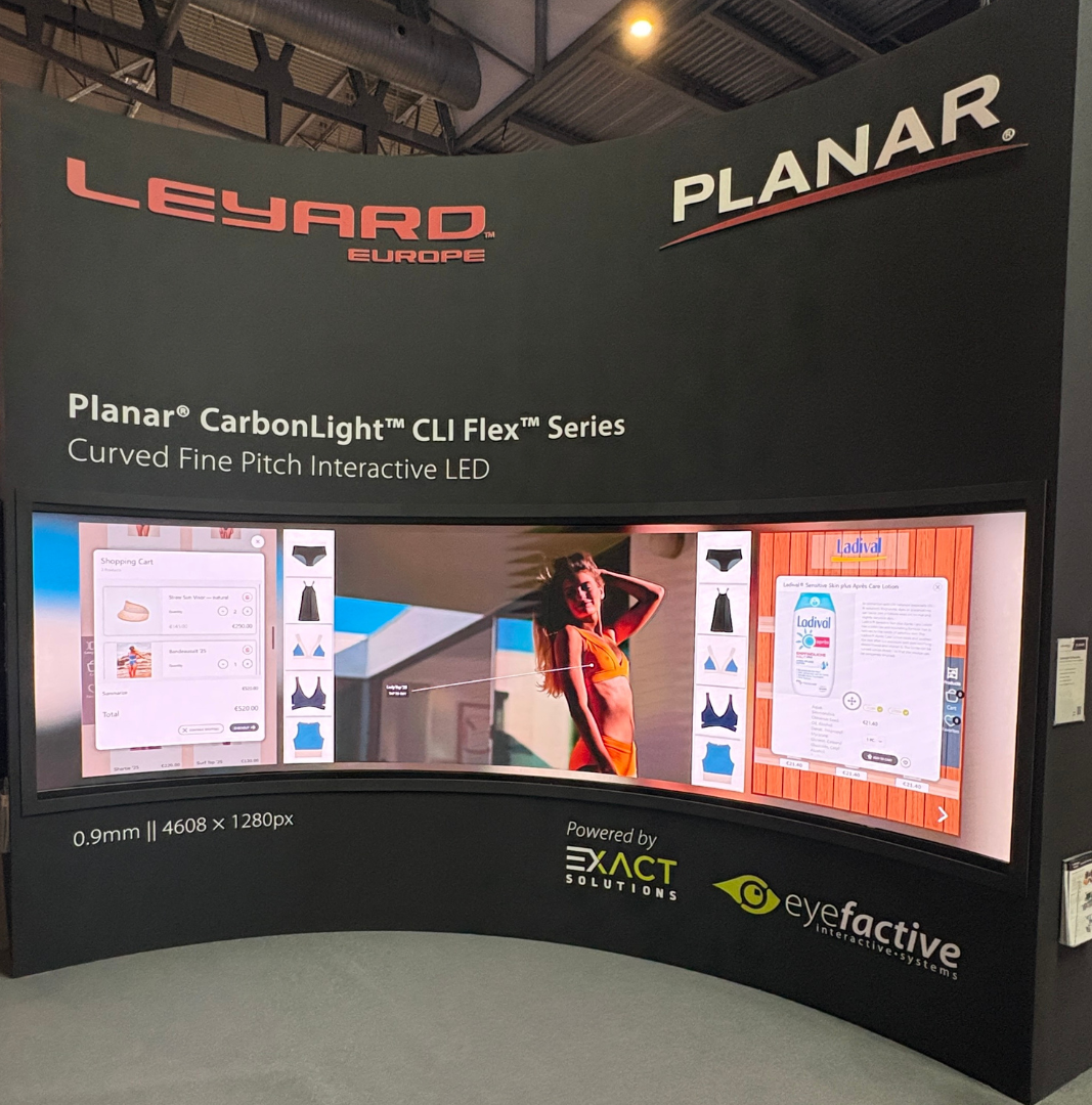 Planar CLI Flex Series flexible LED video wall showcasing cutting-edge display innovation for dynamic, high-impact visuals